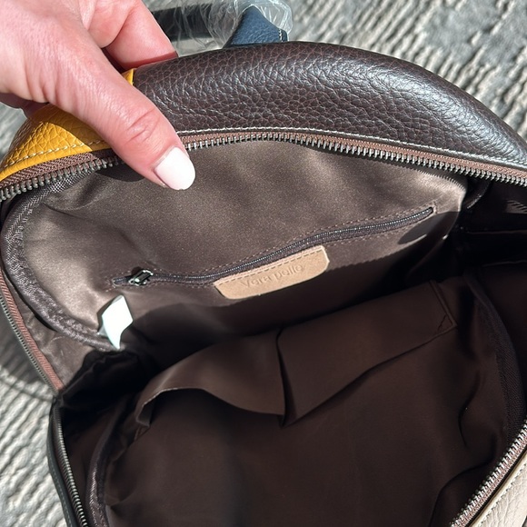 Multicolor 100% european leather flower backpack - Picture 3 of 6